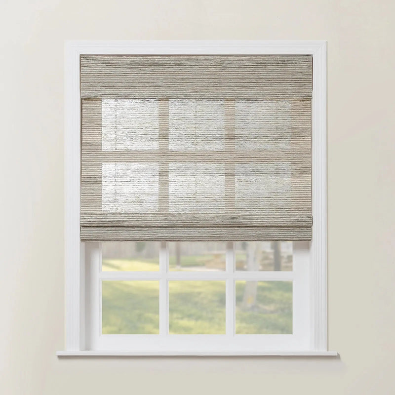 Rae Natural Ramie Flax Woven Wood Blinds - Series C
