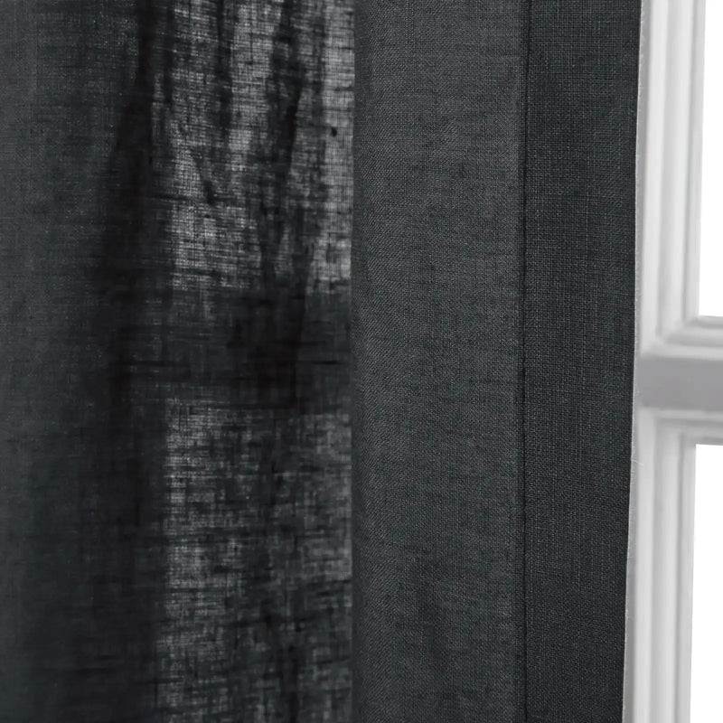 Doris Pure Linen Pleated Curtains