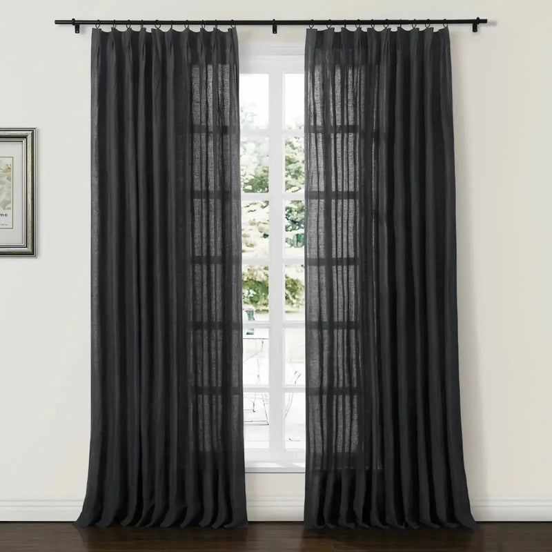 Doris Pure Linen Pleated Curtains