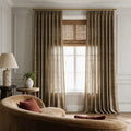 Sara Le x TWOPAGES Vintage Printed Linen Pleated Curtains