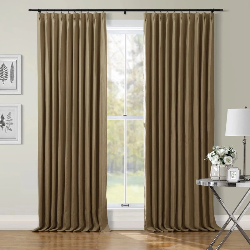 Patti Premium Belgian Linen Pleated Curtains