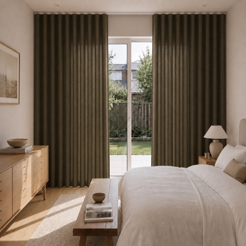 Birkin Velvet S-fold Curtains with Snap Tape - Lora Track