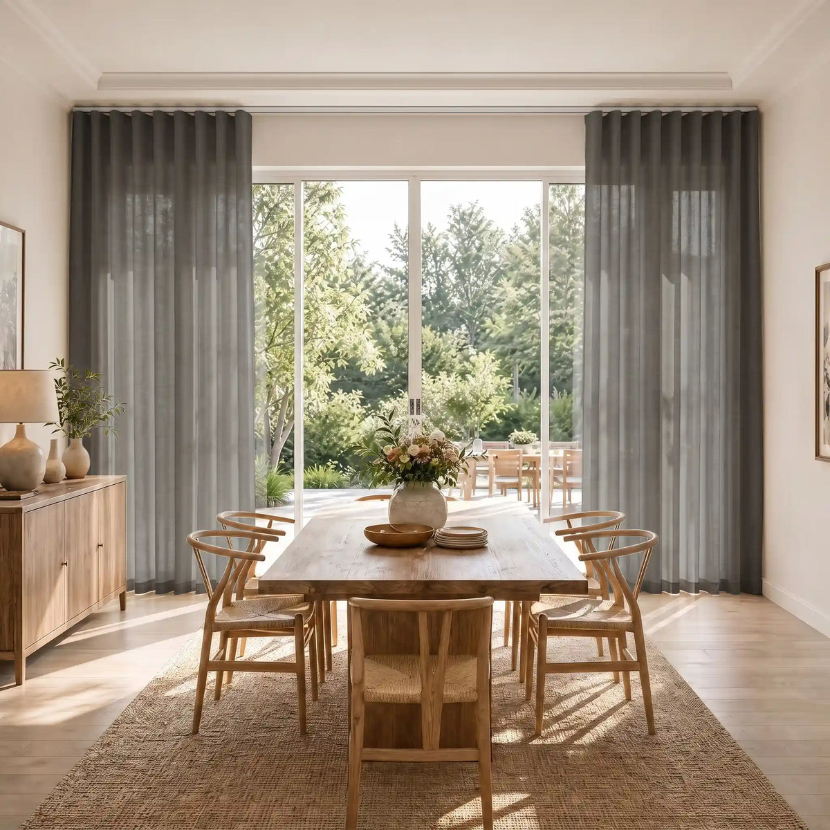 Liz Linen S-fold Curtains with Snap Tape - Lora Track