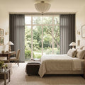 Liz Linen Ripple Fold Curtain with Belt Hook - Cato Traverse Rod- -TWOPAGES