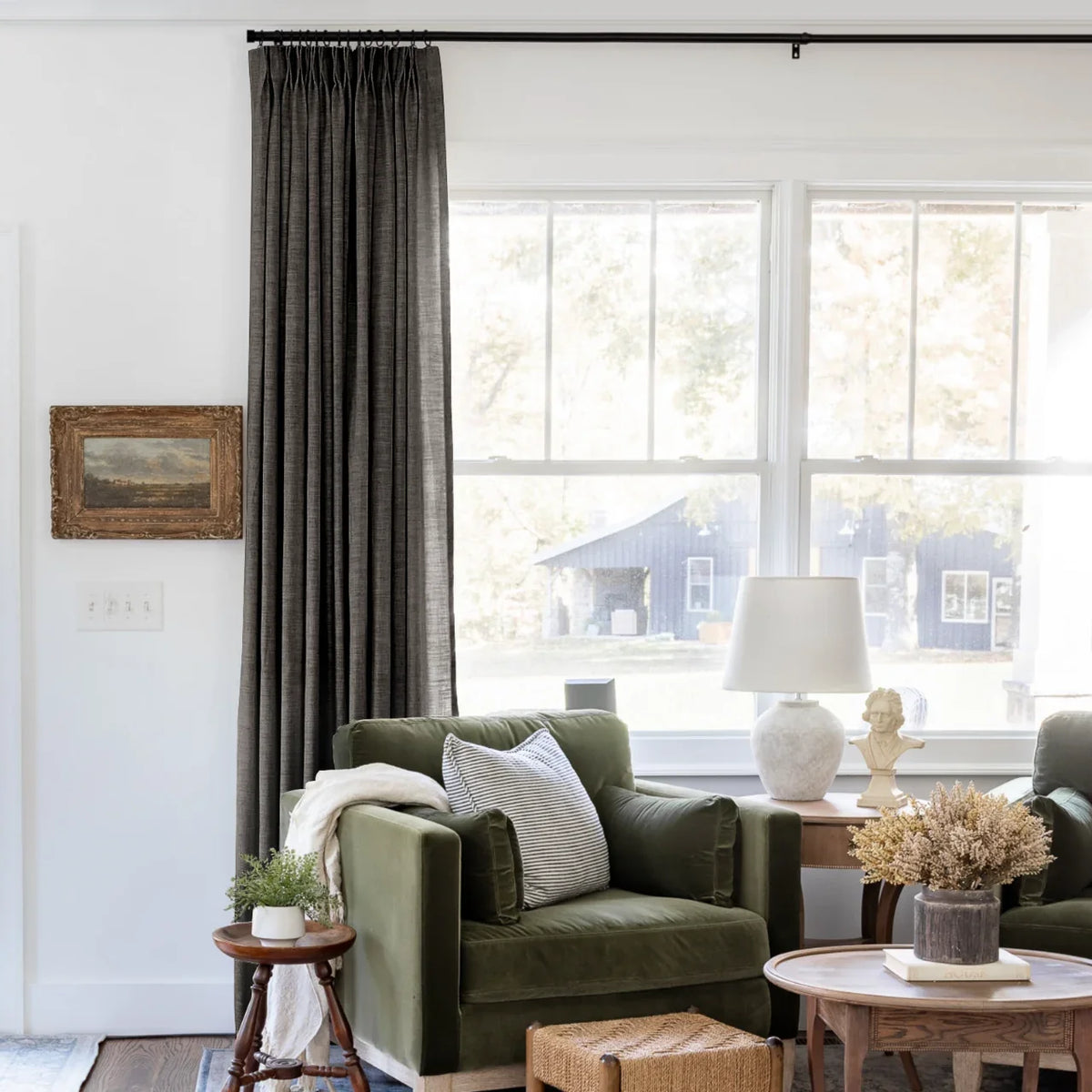Liz Linen Pleated Curtains