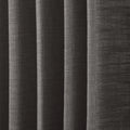 Chocolate Tart Liz linen curtains in a close room detail highlighting the linen texture and colour