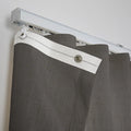 Liz Linen Ripple Fold Drapery with Snap Tape - Lora Track- -TWOPAGES