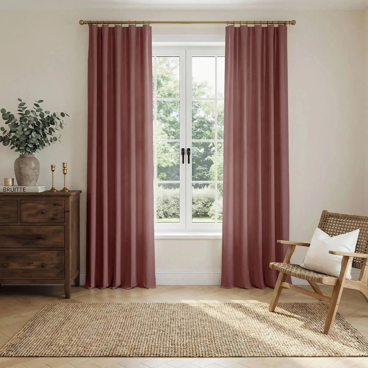 Liz Linen Soft Top Curtains