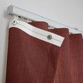 Liz Linen Ripple Fold Drapery with Snap Tape - Lora Track- -TWOPAGES