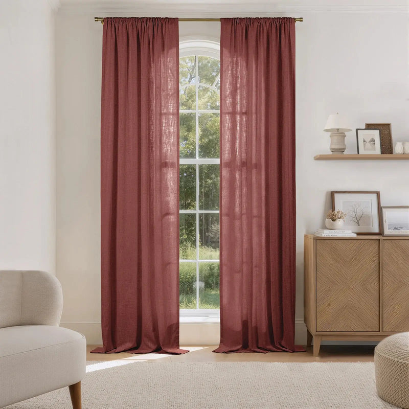 Liz Linen Soft Top Curtains