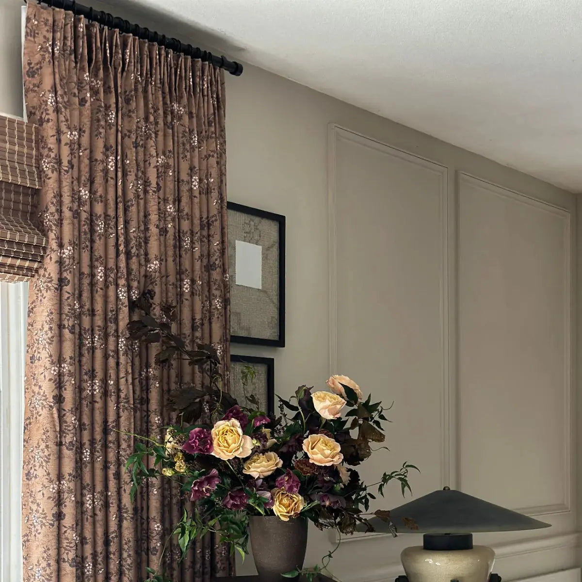 Sara Le x TWOPAGES Vintage Printed Linen Pleated Curtains