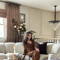 Sara Le x TWOPAGES Vintage Printed Linen Pleated Curtains