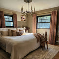 Sara Le x TWOPAGES Vintage Printed Linen Pleated Curtains