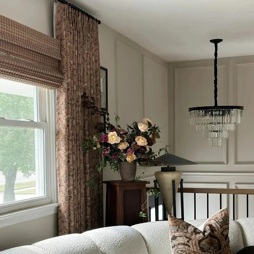 Sara Le x TWOPAGES Vintage Printed Linen Pleated Curtains
