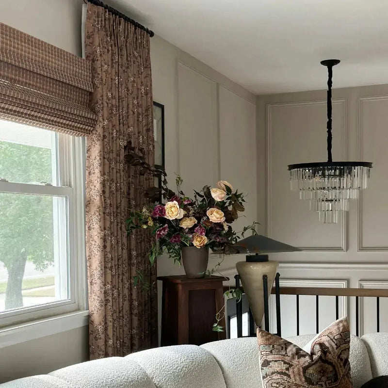 Sara Le x TWOPAGES Vintage Printed Linen Pleated Curtains