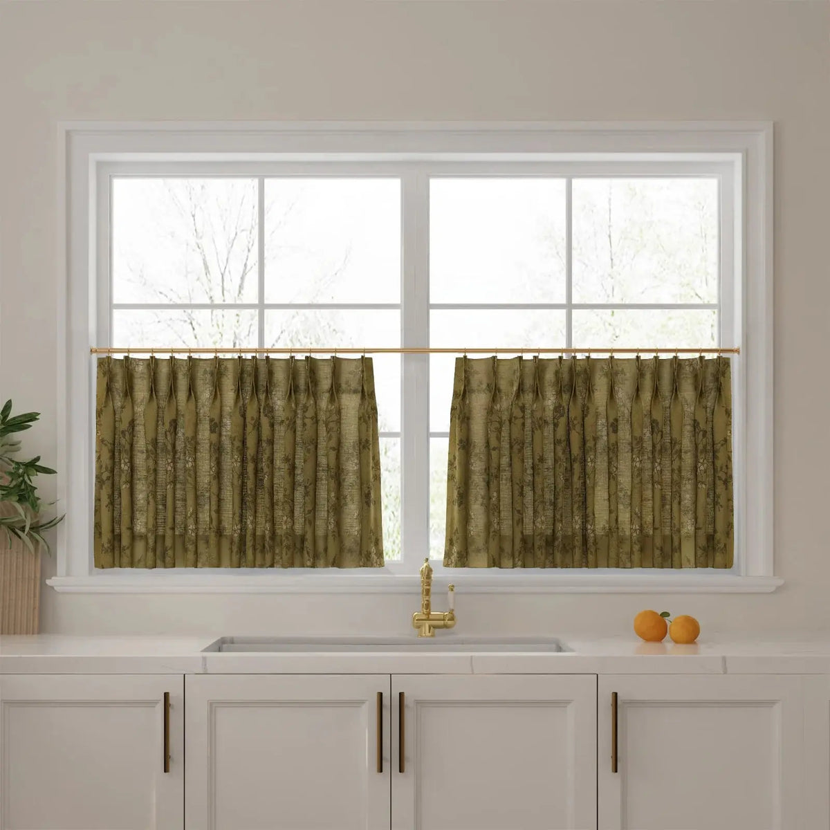 Sara Le x TWOPAGES Vintage Printed Linen Café Curtains