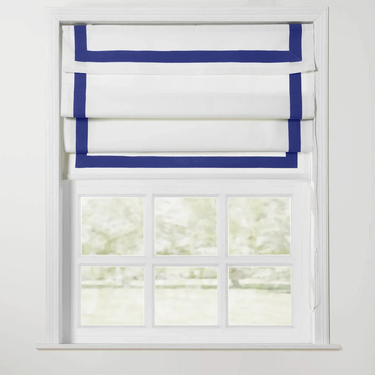Tyrone Roman Blind with Contrast Border Cord Lift