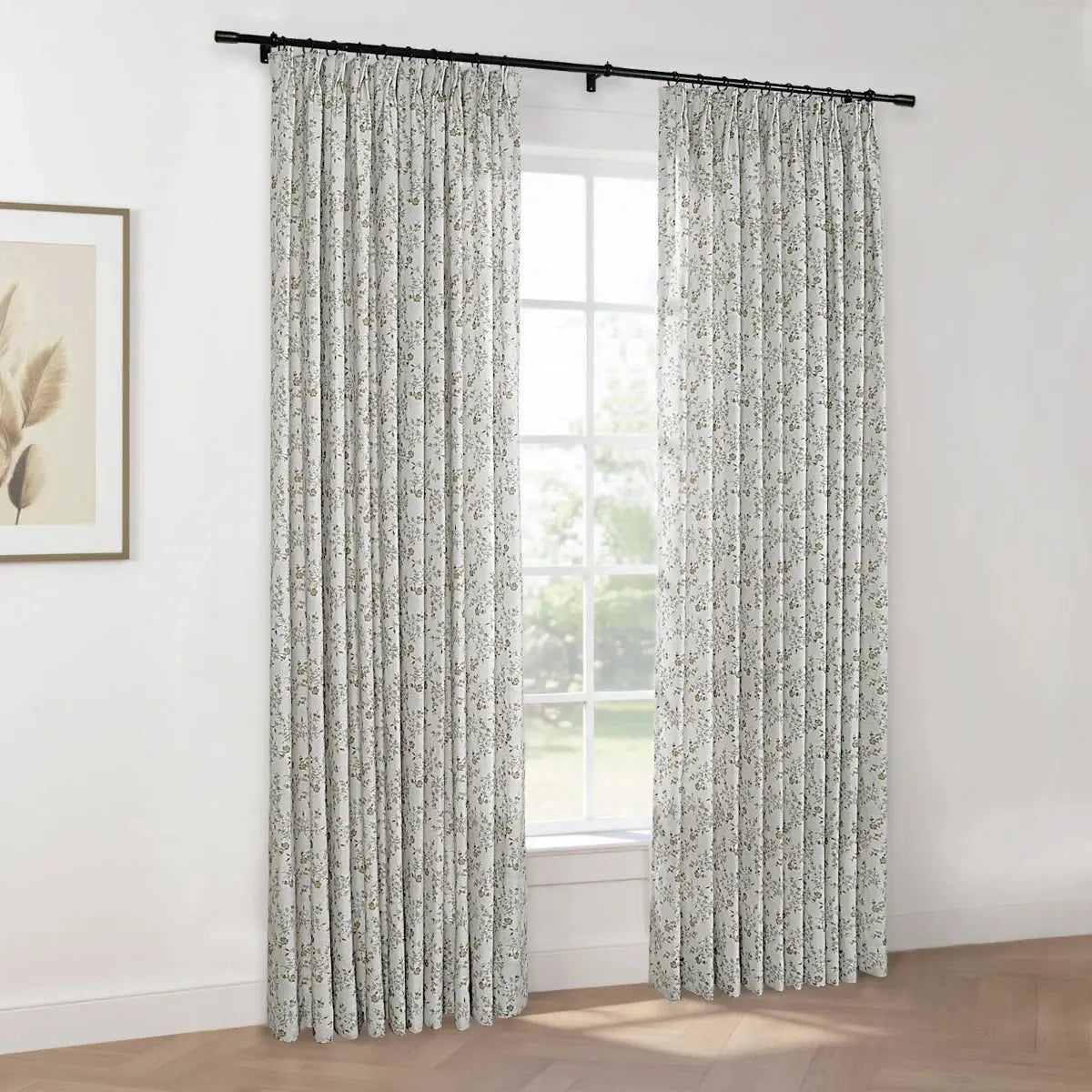 Sara Le x TWOPAGES Vintage Printed Linen Pleated Curtains