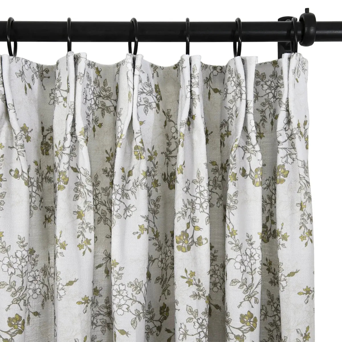 Sara Le x TWOPAGES Vintage Printed Linen Pleated Curtains