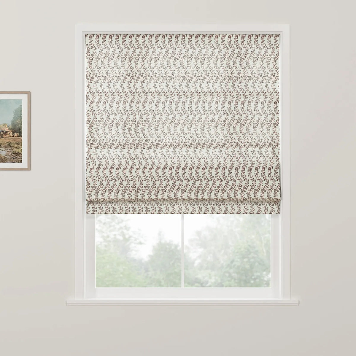 Britt Bengoechea x TWOPAGES Floral Print Linen Cotton Roman Blind Cordless