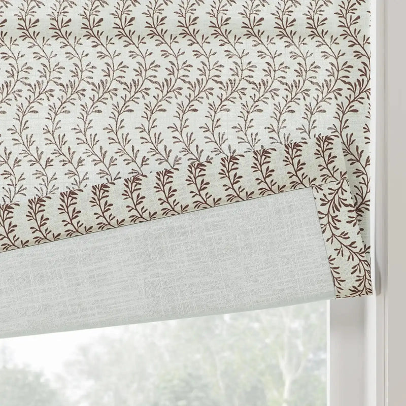 Britt Bengoechea x TWOPAGES Floral Print Linen Cotton Roman Blind Cordless