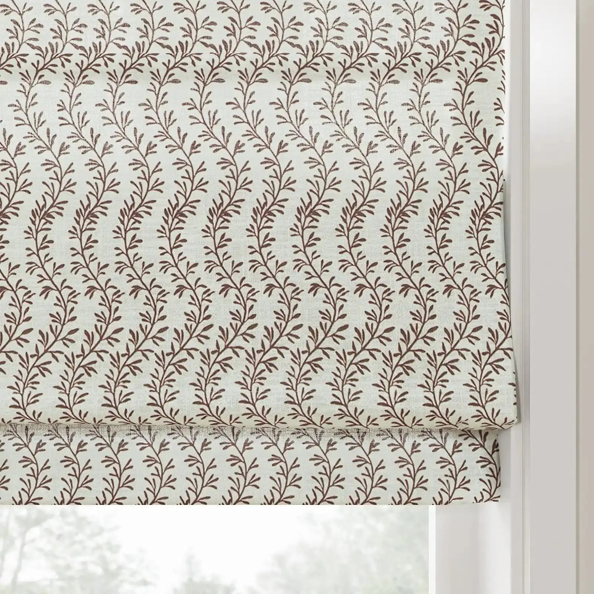 Britt Bengoechea x TWOPAGES Floral Print Linen Cotton Roman Blind Cordless