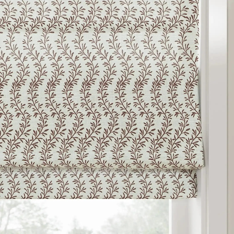 Britt Bengoechea x TWOPAGES Floral Print Linen Cotton Roman Blind Cordless