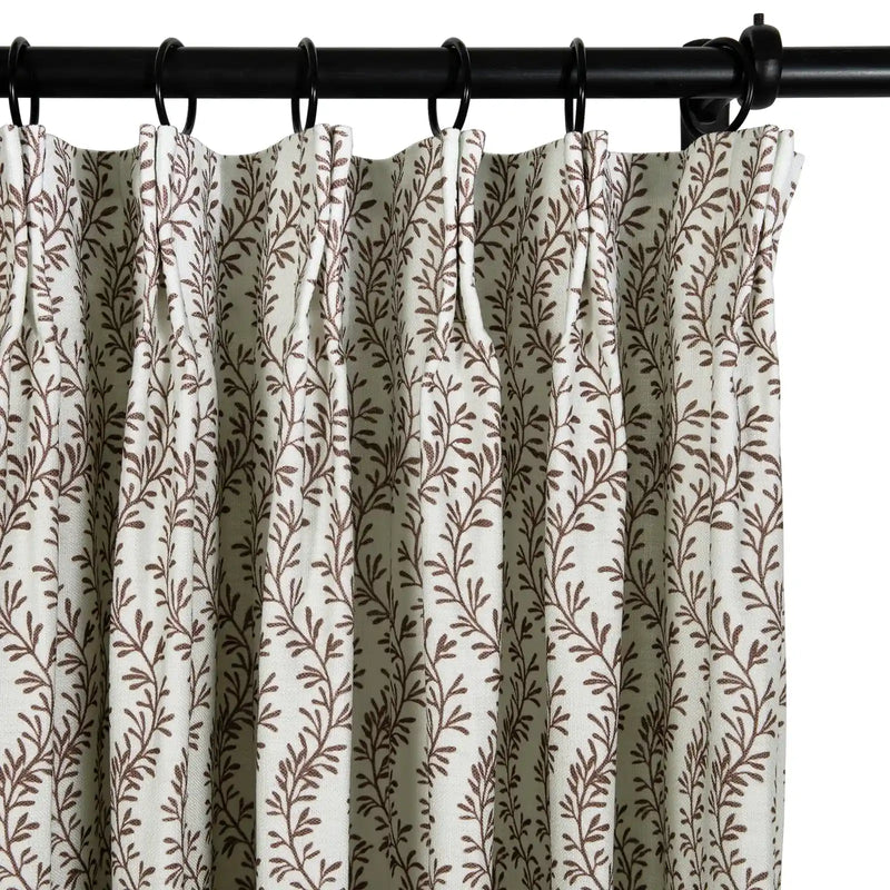 Britt Bengoechea x TWOPAGES Cottage Floral Printed Linen Cotton Pleated Curtains