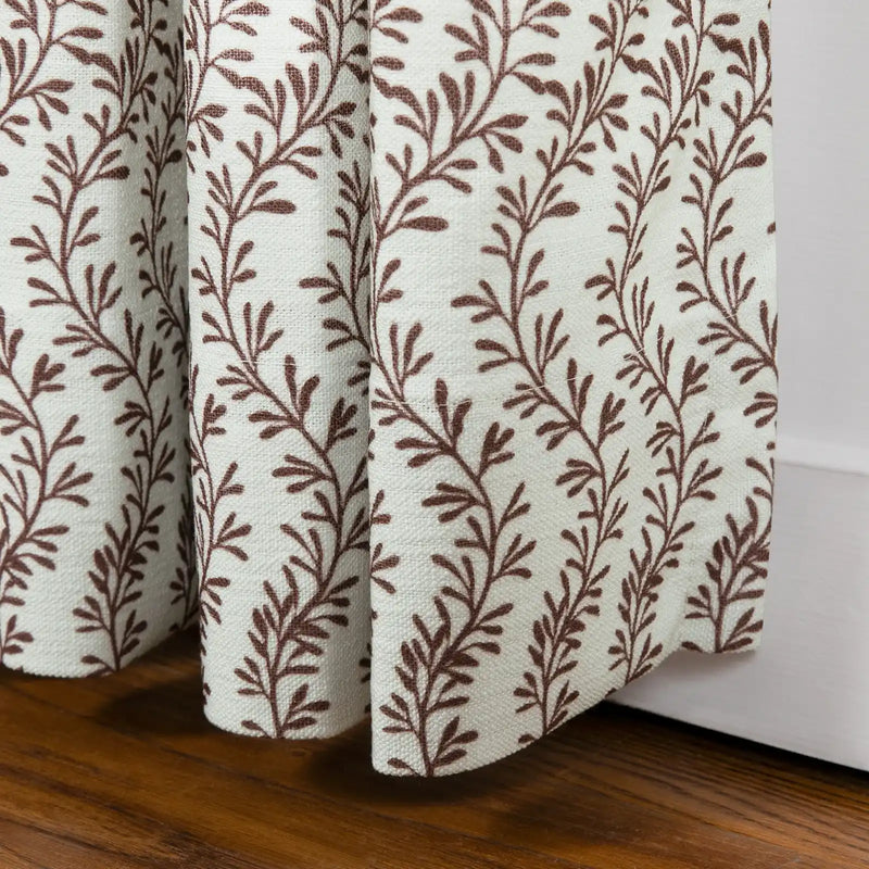 Britt Bengoechea x TWOPAGES Cottage Floral Printed Linen Cotton Pleated Curtains