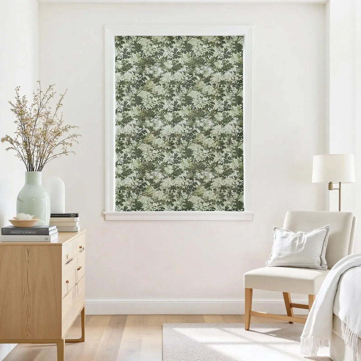 Britt Bengoechea x TWOPAGES Floral Print Linen Cotton Roman Blind Cordless