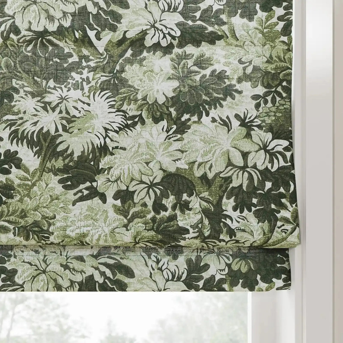 Britt Bengoechea x TWOPAGES Floral Print Linen Cotton Roman Blind Cordless
