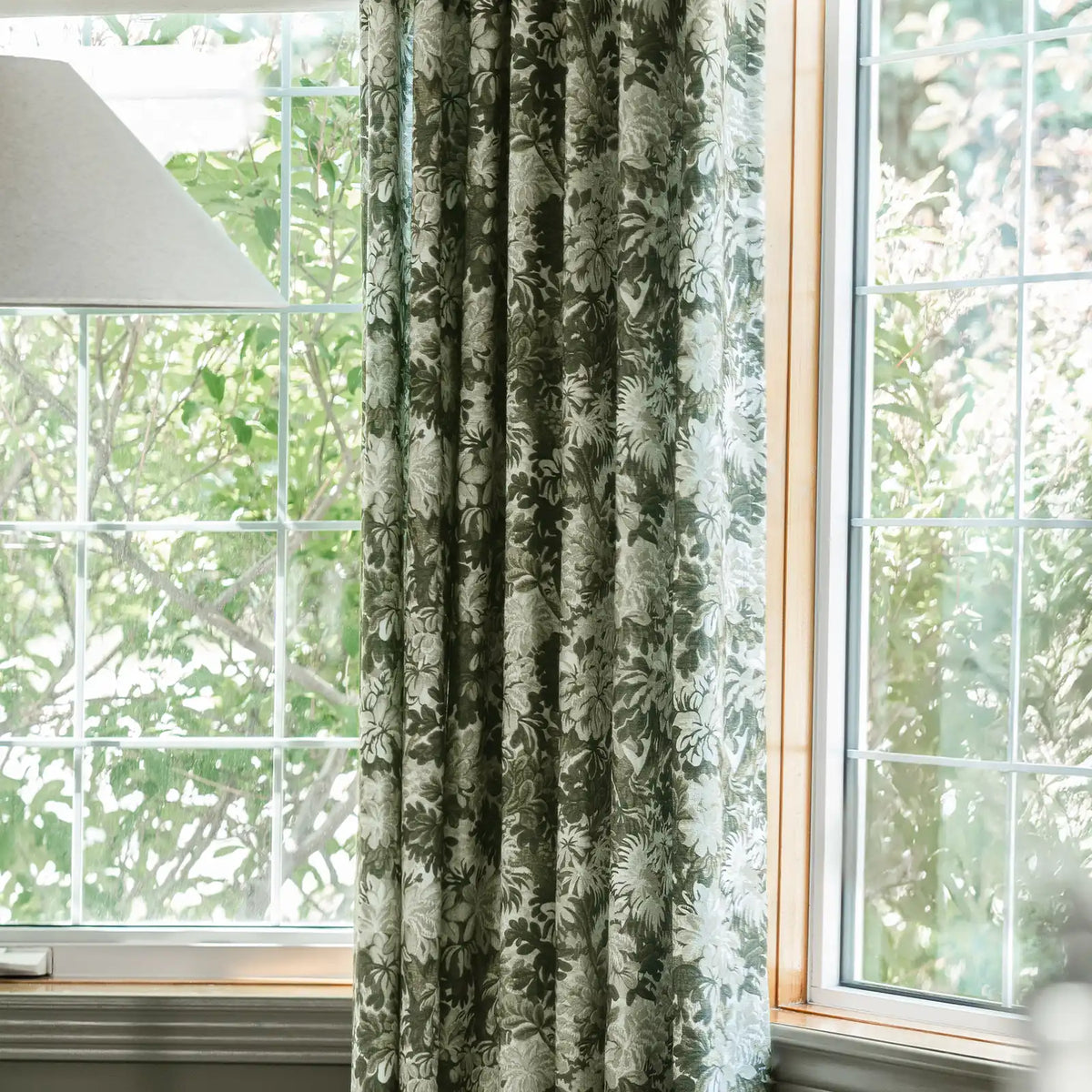 Britt Bengoechea x TWOPAGES Cottage Floral Printed Linen Cotton Pleated Curtains