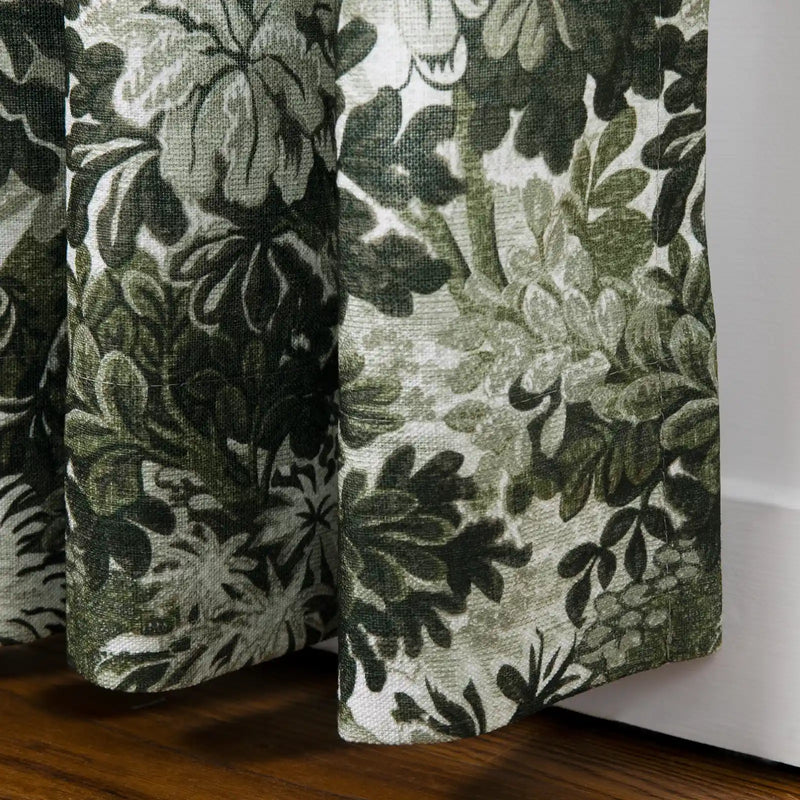 Britt Bengoechea x TWOPAGES Cottage Floral Printed Linen Cotton Pleated Curtains