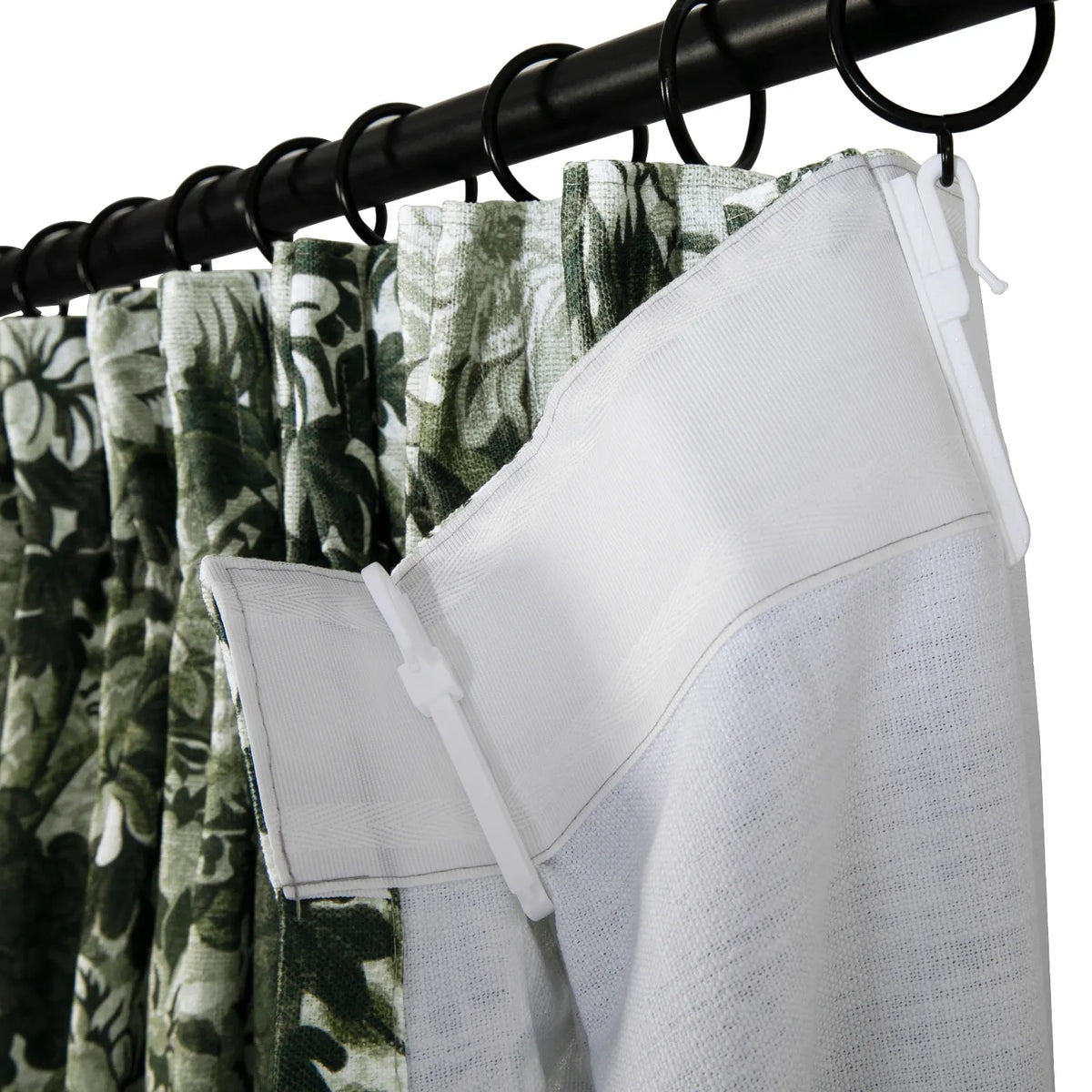 Britt Bengoechea x TWOPAGES Cottage Floral Printed Linen Cotton Pleated Curtains