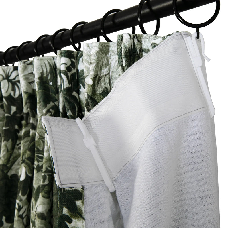 Britt Bengoechea x TWOPAGES Cottage Floral Printed Linen Cotton Pleated Curtains