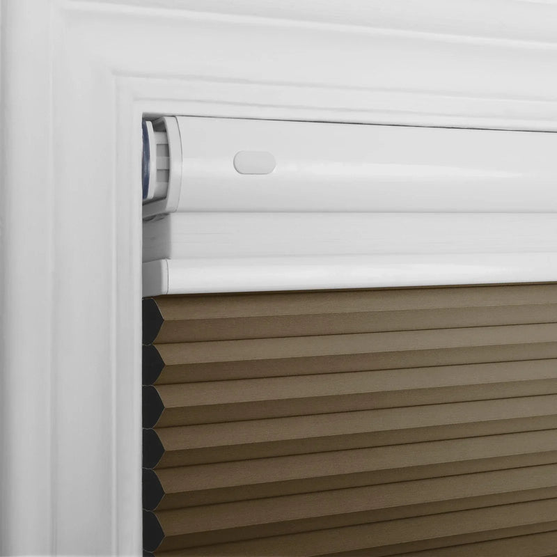 Aura No-Drill Day Night Blockout Cellular Window Blinds Cordless