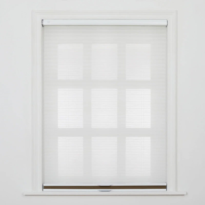 Aura No-Drill Day Night Blockout Cellular Window Blinds Cordless