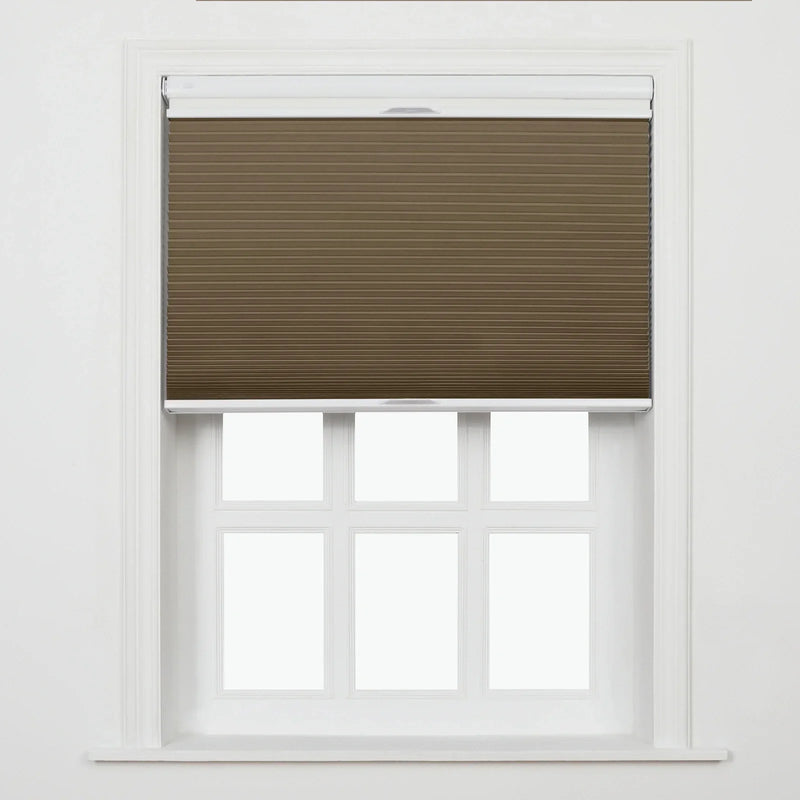 Aura No-Drill Day Night Blockout Cellular Window Blinds Cordless