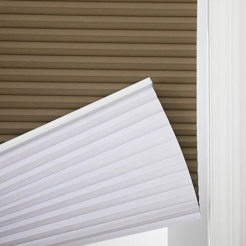 Aura No-Drill Top Down Bottom Up Blockout Cellular Window Blinds Cordless