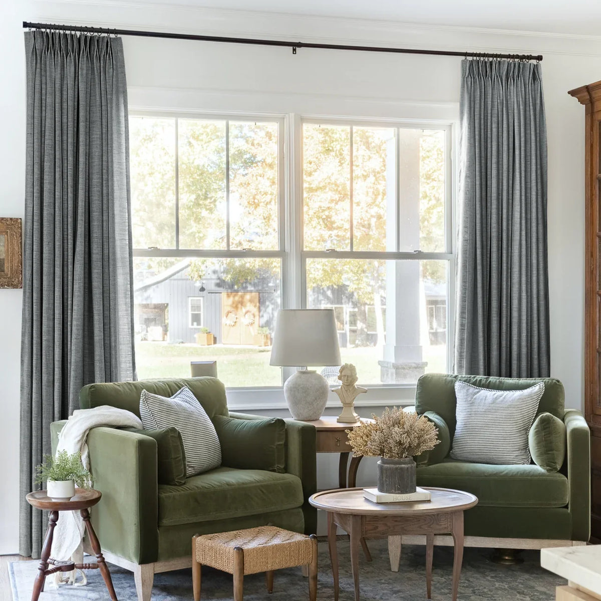 Liz Linen Pleated Curtains