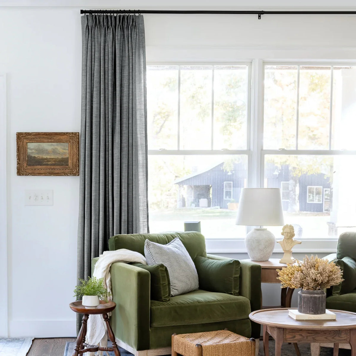 Liz Linen Pleated Curtains