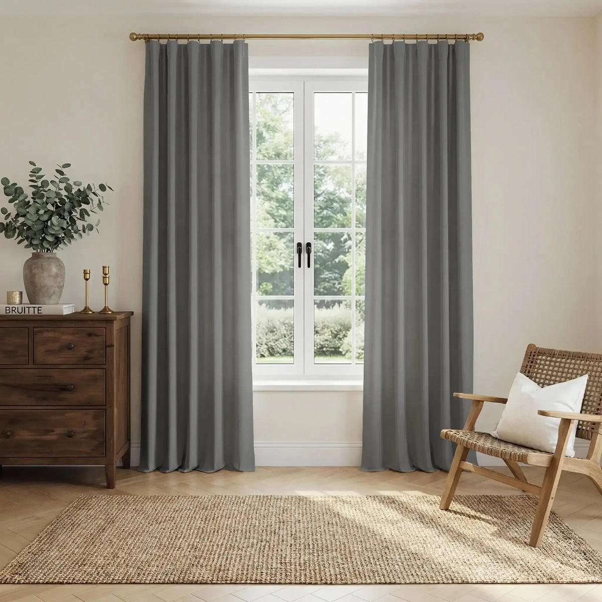 Liz Linen Soft Top Curtains