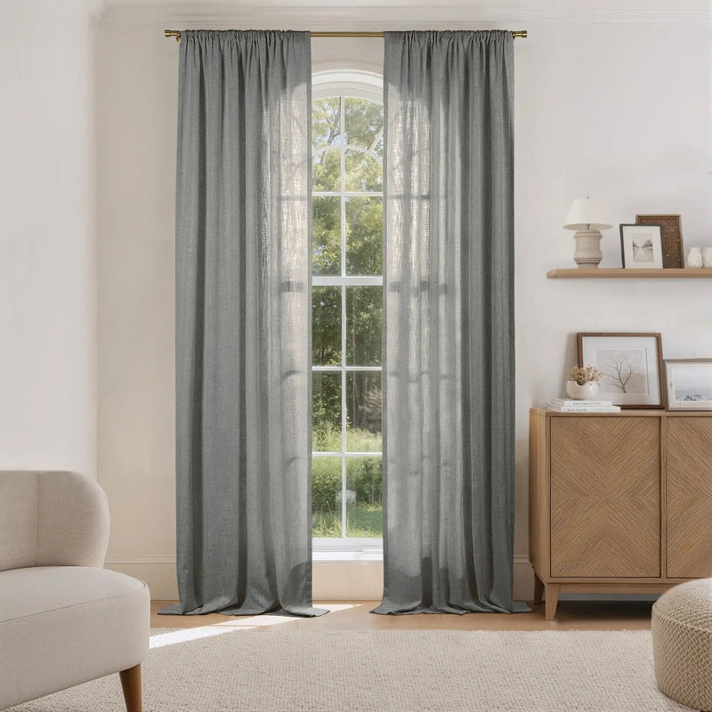 Liz Linen Soft Top Curtains