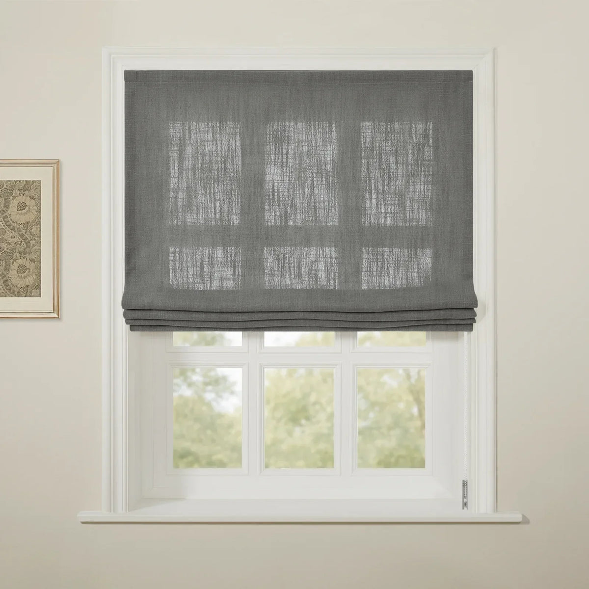Liz Linen Flat Roman Blind Cord Lift