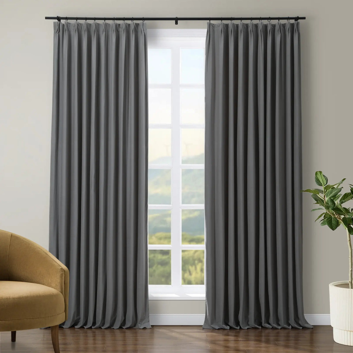Tavis Premium Velvet Pleated Curtain