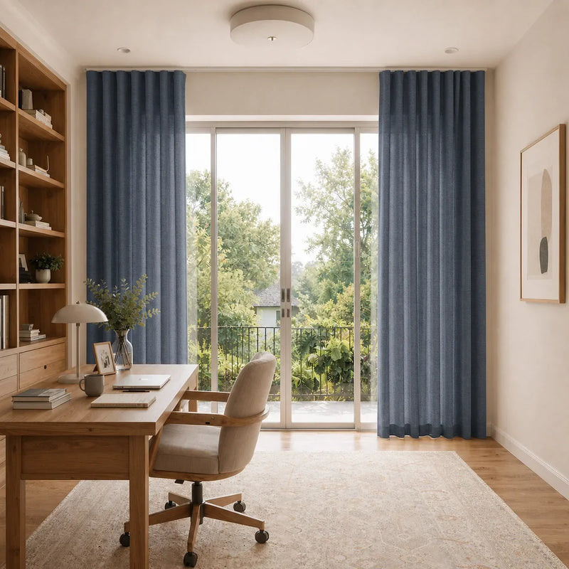 Jawara Linen Cotton S-fold Curtain with Belt Hook - Lora Track