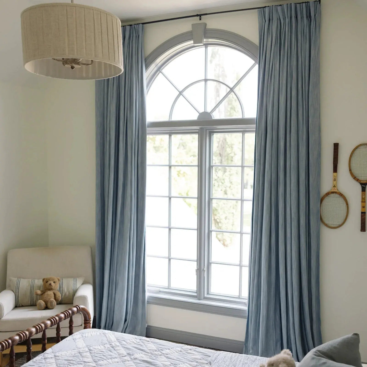 Cloe Cotton Blend Pleated Curtains