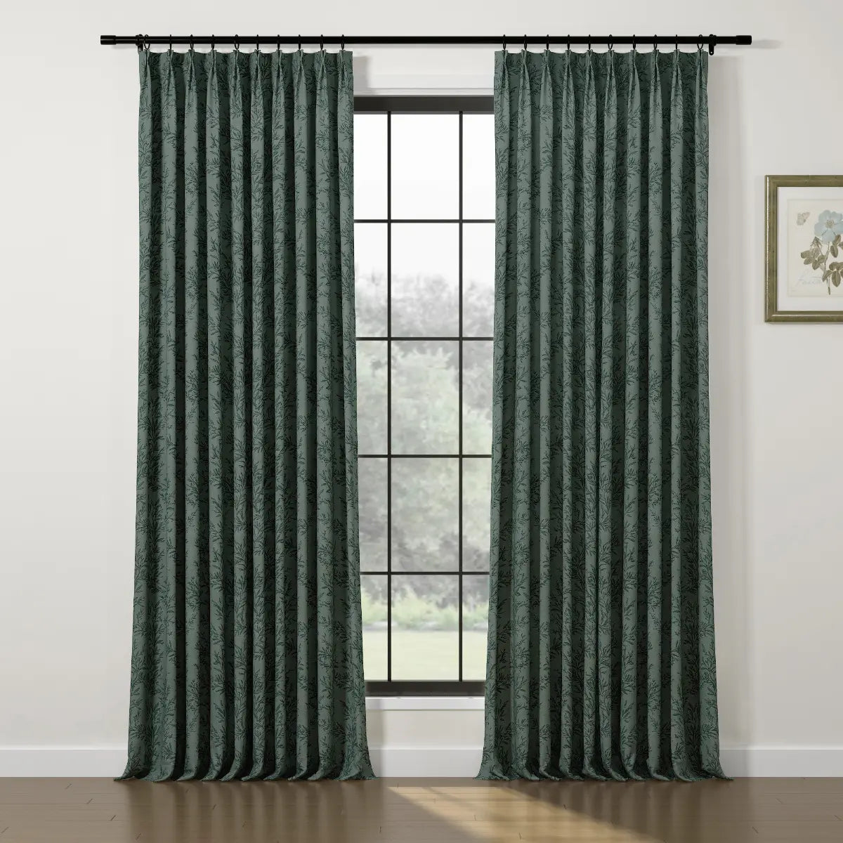 Sara Le x TWOPAGES Vintage Printed Linen Pleated Curtains