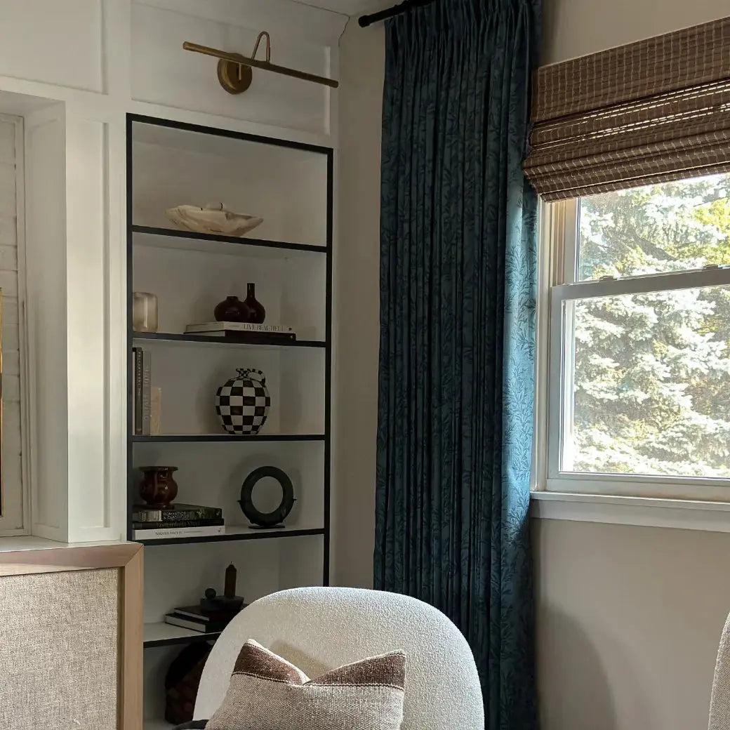 Sara Le x TWOPAGES Vintage Printed Linen Pleated Curtains