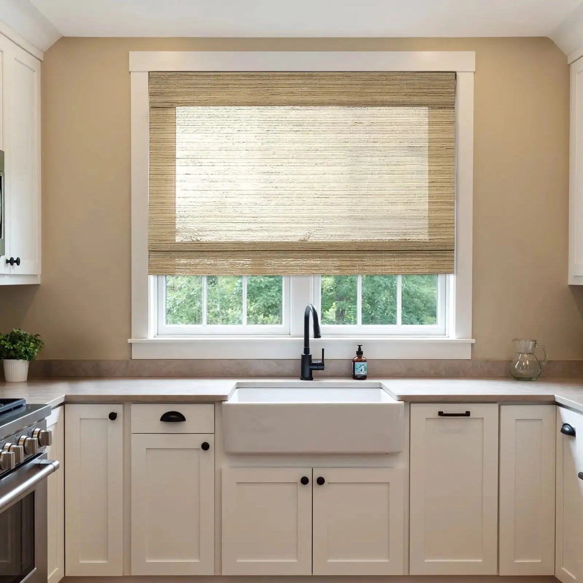 Rae Natural Ramie Jute Woven Wood Blinds - Series M